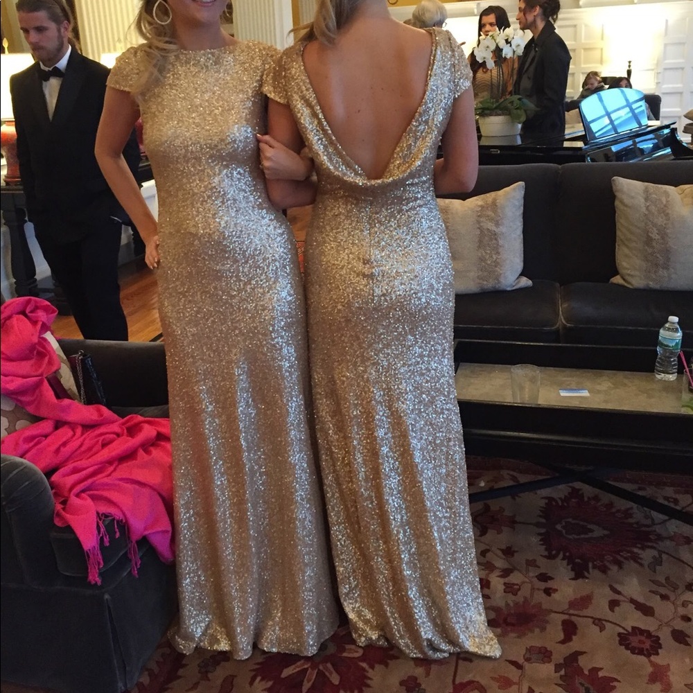 Sorella Vita Rose Gold Bridesmaid Sequins Gown